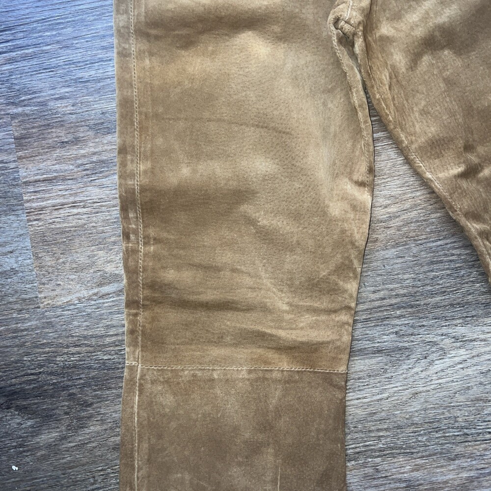 Vintage Women’s Jou Jou Skins Light Brown 100% Suede Leather Pants Size 5/6 - Picture 5 of 13